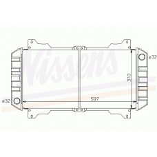 62170 NISSENS Радиатор, охлаждение двигателя