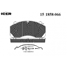 151858-066 ICER Комплект тормозных колодок, дисковый тормоз