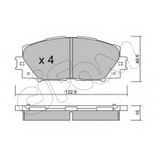 822-745-1 CIFAM Комплект тормозных колодок, дисковый тормоз