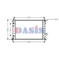 091340N AKS DASIS Радиатор, охлаждение двигателя