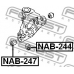 NAB-247 FEBEST Втулка, рычаг колесной подвески