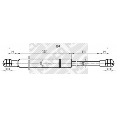 91907 MAPCO Газовая пружина, крышка багажник