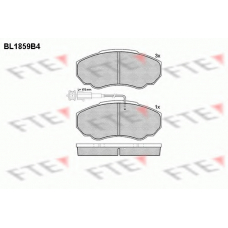 BL1859B4 FTE Комплект тормозных колодок, дисковый тормоз