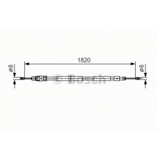 1 987 482 116 BOSCH Трос, стояночная тормозная система