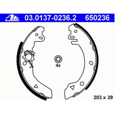 03.0137-0236.2 ATE Комплект тормозных колодок