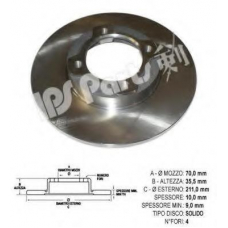 IBT-1606 IPS Parts Тормозной диск