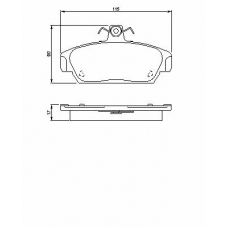 0 986 424 092 BOSCH Комплект тормозных колодок, дисковый тормоз