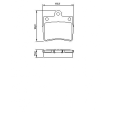 0 986 424 497 BOSCH Комплект тормозных колодок, дисковый тормоз