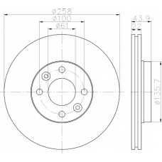 MDC2384 MINTEX Тормозной диск