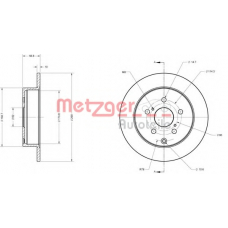 6110455 METZGER Тормозной диск