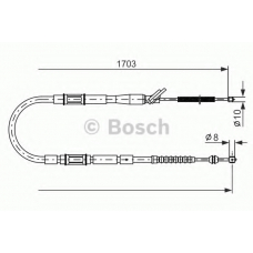 1 987 477 796 BOSCH Трос, стояночная тормозная система