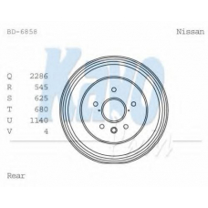 BD-6858 KAVO PARTS Тормозной барабан