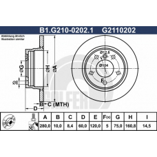 B1.G210-0202.1 GALFER Тормозной диск