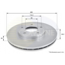 ADC0260V COMLINE Тормозной диск