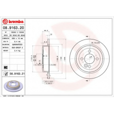 08.9163.20 BREMBO Тормозной диск