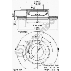 09.9080.10 BREMBO Тормозной диск