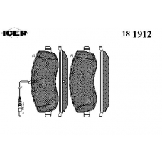 181912 ICER Комплект тормозных колодок, дисковый тормоз