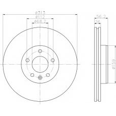 8DD 355 108-091 HELLA PAGID Тормозной диск