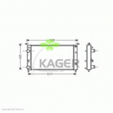 31-2828 KAGER Радиатор, охлаждение двигателя