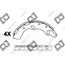 BS1283 DJ PARTS Комплект тормозных колодок