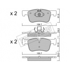 976.0 TRUSTING Комплект тормозных колодок, дисковый тормоз