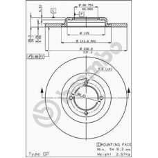 08.1581.10 BREMBO Тормозной диск