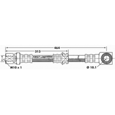 FBH6343 FIRST LINE Тормозной шланг