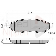 ADB01190 COMLINE Комплект тормозных колодок, дисковый тормоз