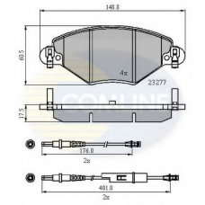 CBP21120 COMLINE Комплект тормозных колодок, дисковый тормоз