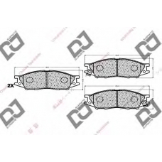 BP1032 DJ PARTS Комплект тормозных колодок, дисковый тормоз