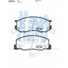 BP-9041 KAVO PARTS Комплект тормозных колодок, дисковый тормоз
