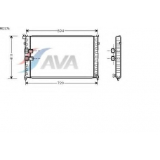 PE2176 AVA Радиатор, охлаждение двигателя