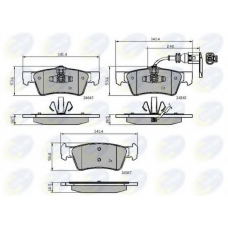CBP12015 COMLINE Комплект тормозных колодок, дисковый тормоз