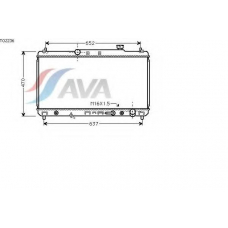 TO2236 AVA Радиатор, охлаждение двигателя