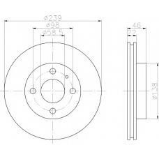 8DD 355 101-871 HELLA PAGID Тормозной диск