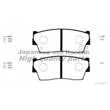 K012-09 ASHUKI Комплект тормозных колодок, дисковый тормоз