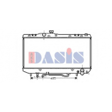 211270N AKS DASIS Радиатор, охлаждение двигателя