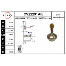 CV22291AK EAI Шарнирный комплект, приводной вал