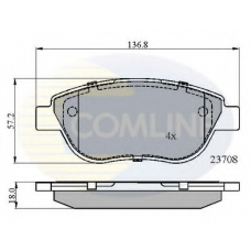 CBP01783 COMLINE Комплект тормозных колодок, дисковый тормоз