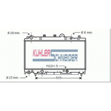 1710101 KUHLER SCHNEIDER Радиатор, охлаждение двигател