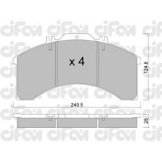 822-581-0 CIFAM Комплект тормозных колодок, дисковый тормоз