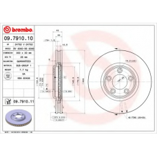 09.7910.11 BREMBO Тормозной диск