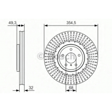 0 986 479 T02 BOSCH Тормозной диск