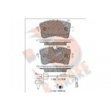 RB1986-203 R BRAKE Комплект тормозных колодок, дисковый тормоз