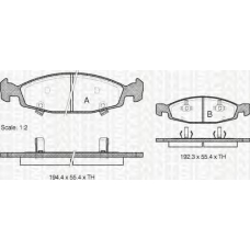 8110 80527 TRIDON Brake pads - front