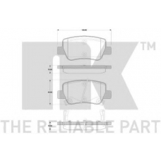 224589 NK Комплект тормозных колодок, дисковый тормоз