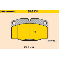 BA2134 BARUM Комплект тормозных колодок, дисковый тормоз