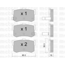 22-0187-0 METELLI Комплект тормозных колодок, дисковый тормоз