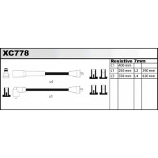 XC778 QUINTON HAZELL Комплект проводов зажигания
