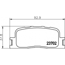 MDB82212 MINTEX Комплект тормозных колодок, дисковый тормоз